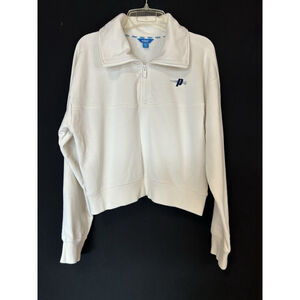 Prince Pickleball Women's 1/4 Zip Cream Color French Terry Sweatshirt XL